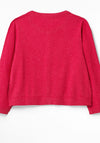 White Stuff Press Organic Cotton Knit Cardigan, Red