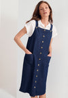 White Stuff Shelley Denim Pinafore Dress, Dark Blue