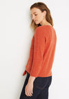 White Stuff Summer Tie Knit Top, Burnt Orange