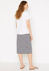 White Stuff Tanika Jersey Midi Skirt, Navy & Cream