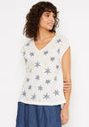 White Stuff Wild Fly Star Print Top, White