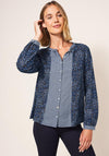 White Stuff Woodland Mix Print Top, Navy Multi