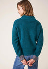 White Stuff Weekend Knitted Bomber Cardigan, Dark Teal