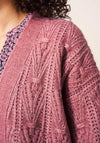 White Stuff Belonging Open Knitted Cardigan, Dusty Pink