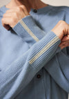 White Stuff Libby Crew Neck Fine Cardigan, Mid Blue