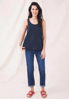 White Stuff Ezra Cotton Vest Top, Navy