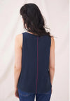 White Stuff Ezra Cotton Vest Top, Navy