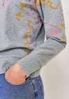 White Stuff Eden Embroidered Sweater, Grey Multi