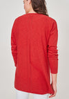 White Stuff Desert Single Button Long Cardigan, Bright Red