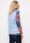 Leon Collection Ribbon Trim Quilted Gilet, Powder Blue