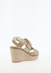 Xti Woven Strap Wedge Sandals, Gold